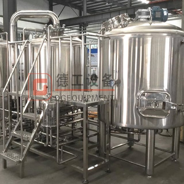 Ligne de fabrication de bière conique SS 304 à double paroi isolée de 500 litres avec chauffage électrique et à vapeur