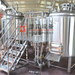 Brasserie de bière artisanale en acier inoxydable 1000L à 3 vaisseaux appliquée sur la brasserie de bière
